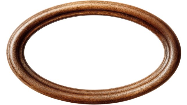 an antique oval frame isolated, transparent background