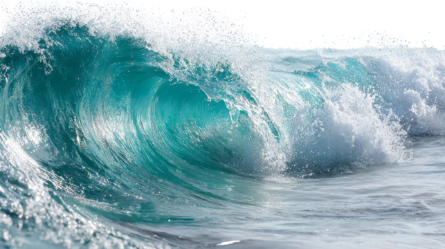 an ocean wave in sea isolated, transparent background