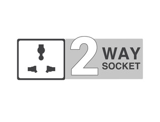 2 Way socket icon