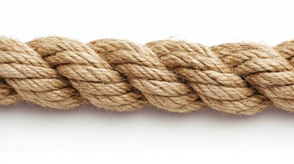 Close-up of a coiled light brown rope