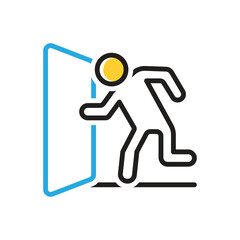 Multi color icon for escape