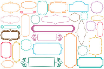  Speech Bubble Frame Template, Text Box, Dialogue, Comment, Design Label, Vector Shapes, Outline Frame, 