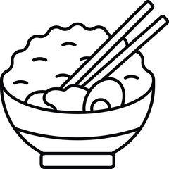 Black line food icon design