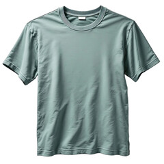 A muted teal-colored t-shirt.