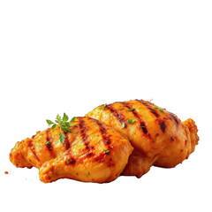 Grilled chicken thighs with herbs.
