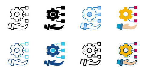 Planning icon set multiple style collection 