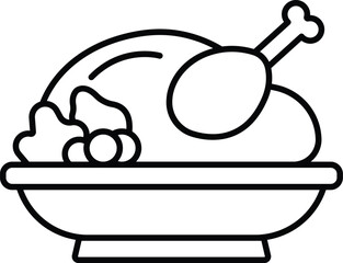 Black line food icon design