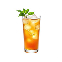 Iced tea drink in a tall glass.