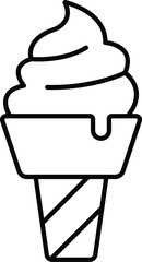 Black line food icon design