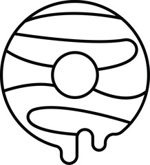 Black line food icon design