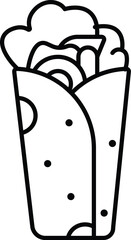 Black line food icon design