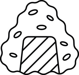 Black line food icon design