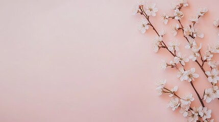 Floral Spring background with blooming cherry flowers