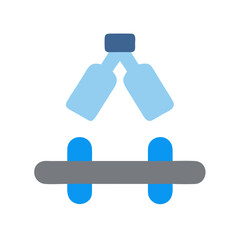 Fototapeta premium Plastic Sorting Technology Detail View Transparent Background