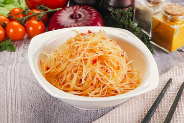 Asian spicy glass noodle salad