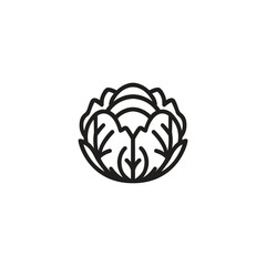 cabbage vector logo template