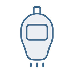 Portable Gas Sensor Transparent Background Front View Isolated