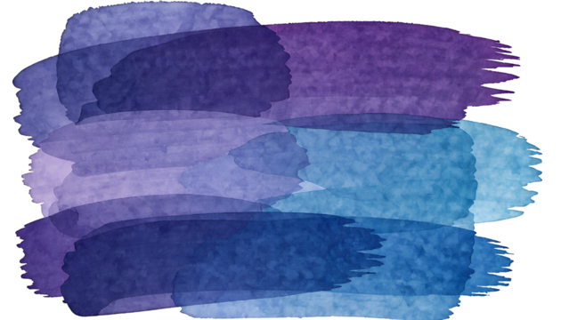 Purple Brushstrokes with Transparent Background, Abstract Design Element