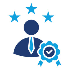 Professional Flat Blue Icon