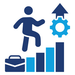 Career Flat Blue Icon