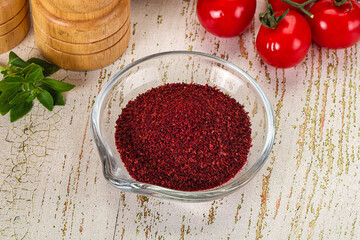 Natural organic Sumah powder for culinary