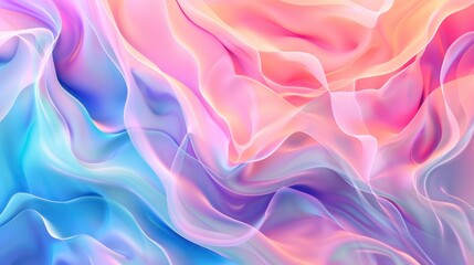 Obraz premium Abstract, flowing, vibrant colors blend in a soft, fluid design