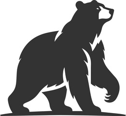 Cute bear animal vector drawing silhouette