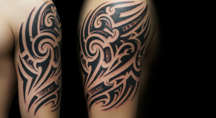 Tribal arm tattoo design