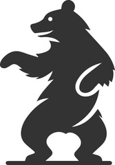 Cute bear animal vector drawing silhouette