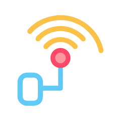 Wireless Sensor Data Transmission illustration Cutout Illustration