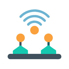 Wireless Sensor Network Deployment illustration Cutout Illustration