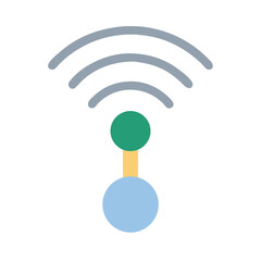 Wireless Sensor Network Icon illustration Cutout Minimalist Design