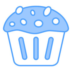 Muffin Blue Icon