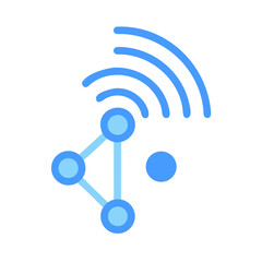 Wireless Sensor Network Optimization Strategy illustration Cutout Illustration