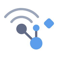 Wireless Sensor Network Security illustration Cutout Illustration