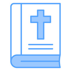 Fototapeta premium Bible Blue Icon