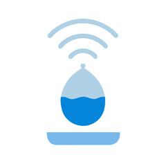 Wireless Water Sensor White Realistic Transparent Background