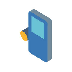Acoustic Data Analysis Device illustration Isolated Cutout Side Angle