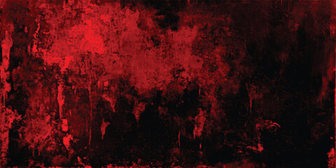Black and red grunge texture. Grunge red wall. Modern art design layout, red wall texture grungy horror background. 