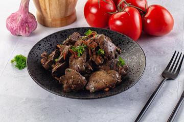 Roasted chicken liver with green onion