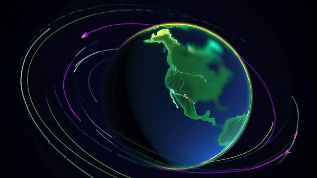 A radiant blue planet Earth, a global sphere with continents illuminated by light, floats in the vastness of space, offering ample room for text to convey concepts of business, technology, or worldwid