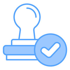 Stamp Blue Icon