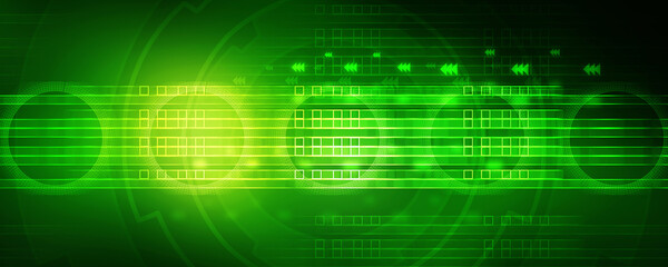 2d illustration Abstract futuristic electronic circuit technology background