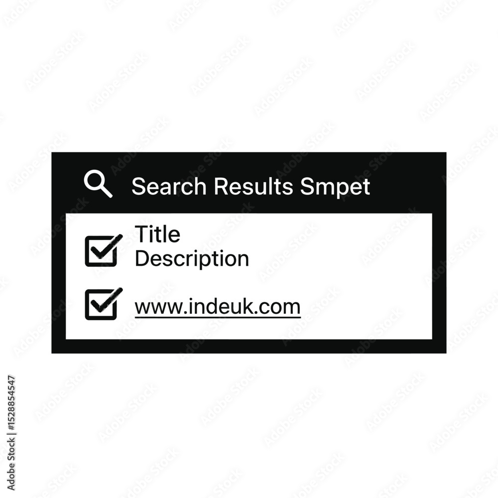 Poster search results interface with checkboxes for title description and website