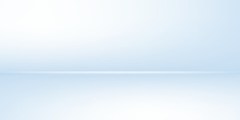 Simple modern vector art blue studio room. Limbo light background. Abstract 3d backdrop for product presentation.