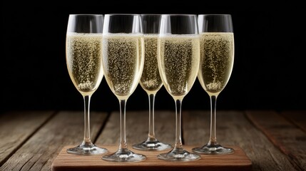 Sparkling Champagne Toasting Moment