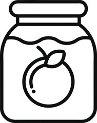 Apricot Jam Outline: Food Icon

