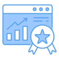 Website Ranking Blue Icon