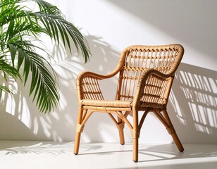Empty wooden chair on a sandy beach, with a table nearby, evoking a serene summer patio scene in a luxury home