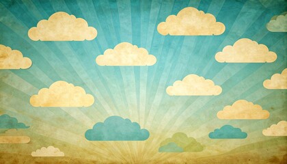 retro sky pattern on old paper 
